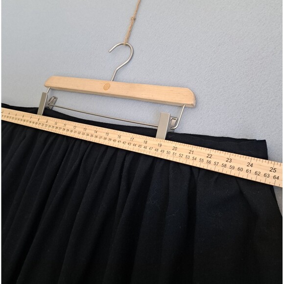 Tuesday Of California Black Linen Blend Midi Skirt Women's Plus 4x 4xl Flare - Picture 3 of 9